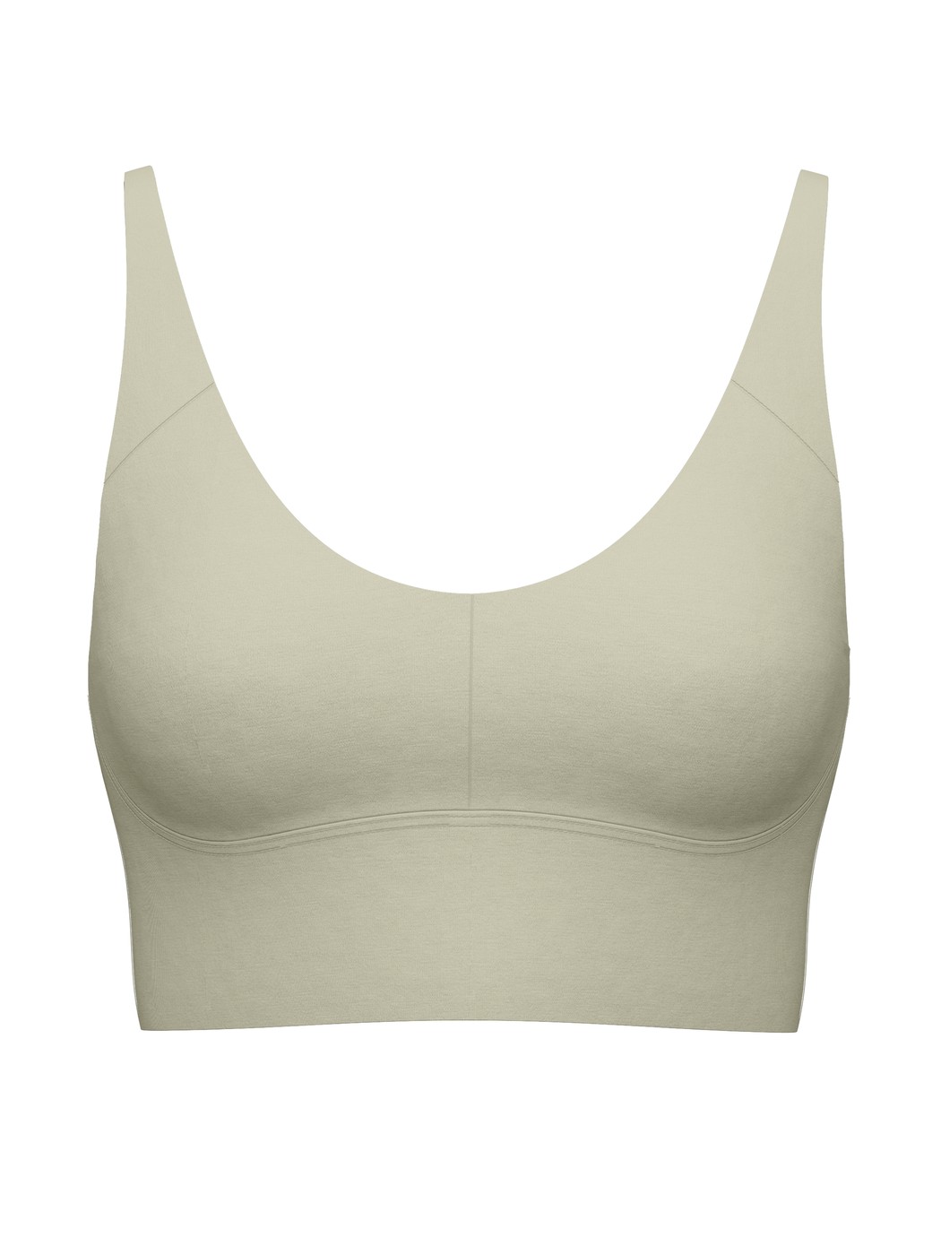 Damen - Bustier mit verstellbaren Trägern aus Modal in Grün, Einfarbig aus Serie Natural Skin von CALIDA