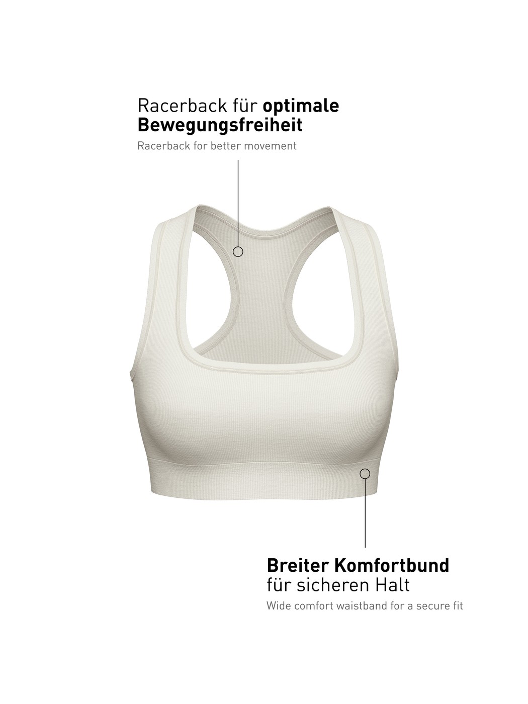 Damen - Bustier aus Modal in Weiß, Einfarbig aus Serie Seamless Natural von CALIDA