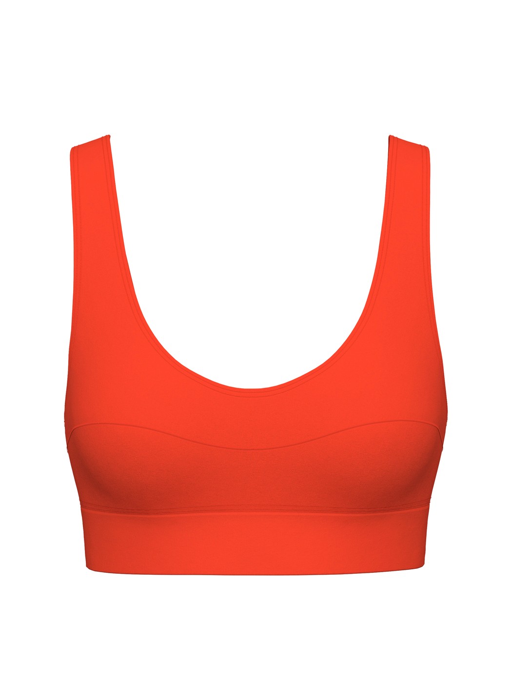 Women - Bustier made of Cotton in Red, Unicoloured, from the Elastic series by CALIDA