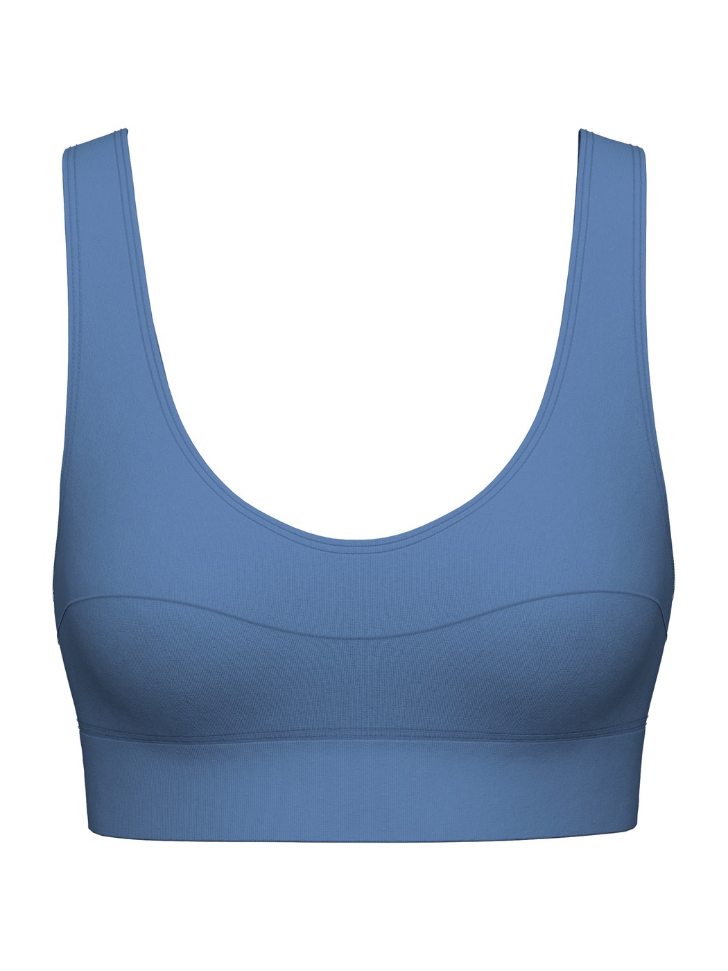 Donna - Bustier in Cotone di colore Blu, Tinta unita, della serie Elastic di CALIDA