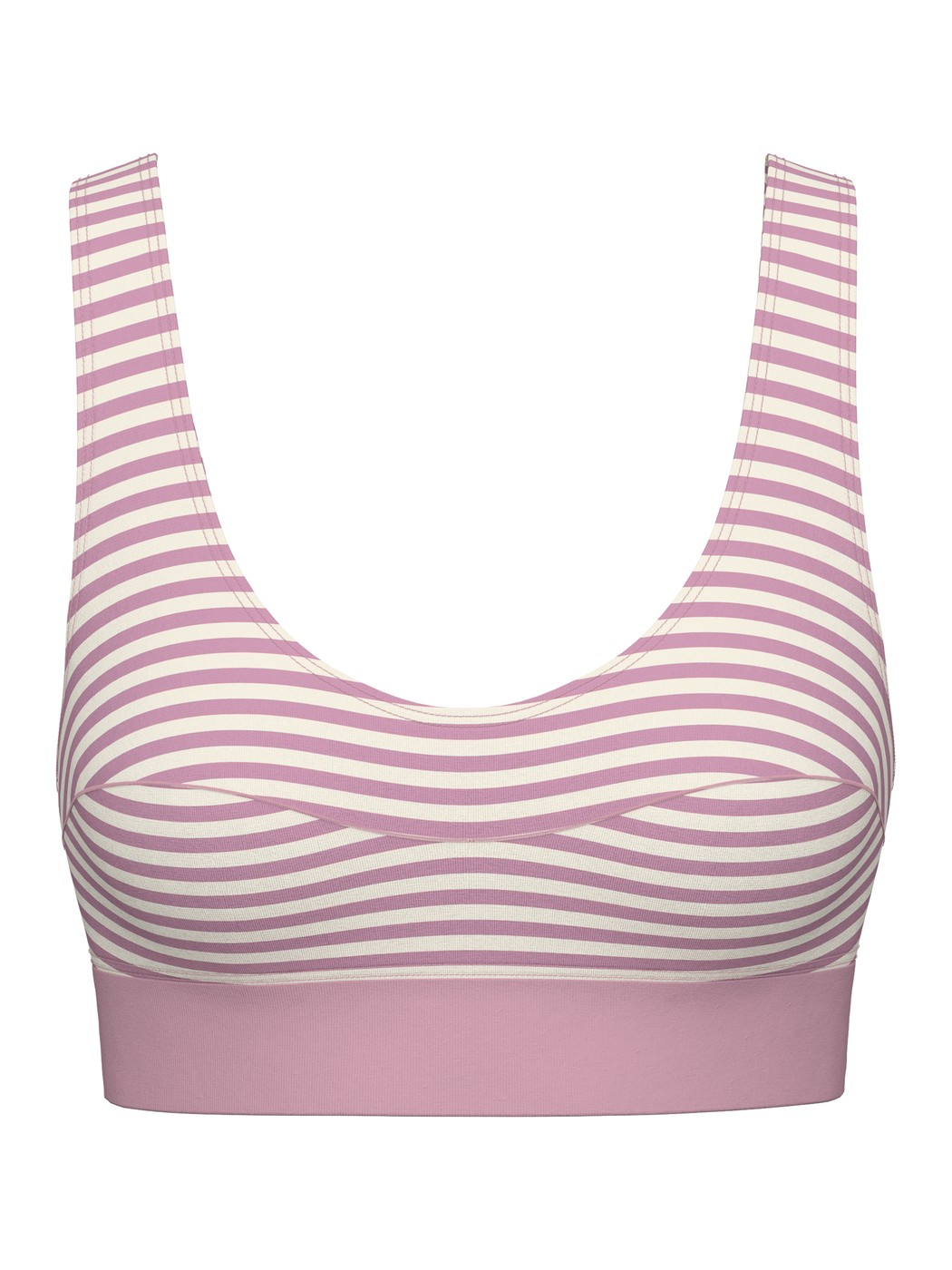Women - Bustier made of Cotton in Pink, Striped, from the Elastic series by CALIDA
