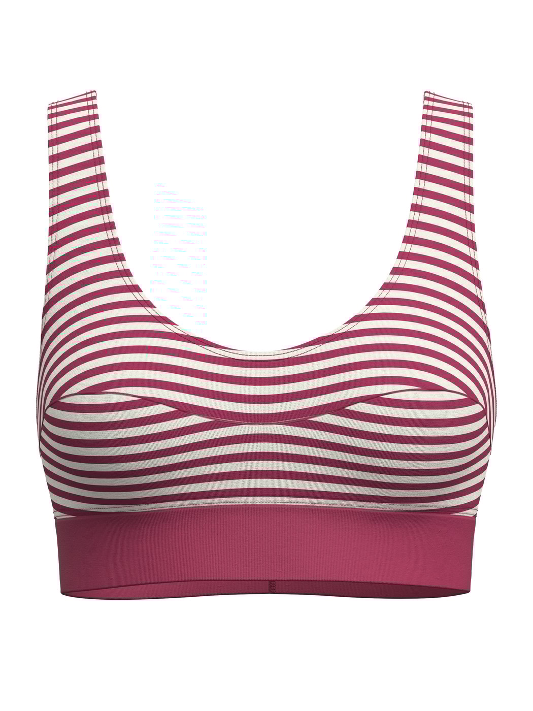 Damen - Bustier mit Softbund aus Baumwolle in Rosa, Gestreift aus Serie Elastic Special von CALIDA