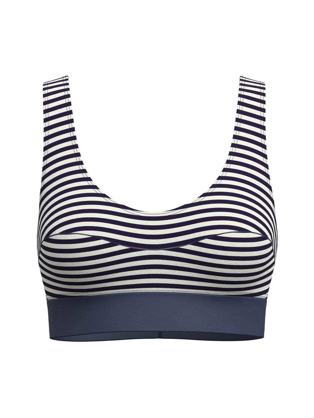 Donna - Bustier in Cotone di colore Blu, A righe, della serie Elastic Special di CALIDA