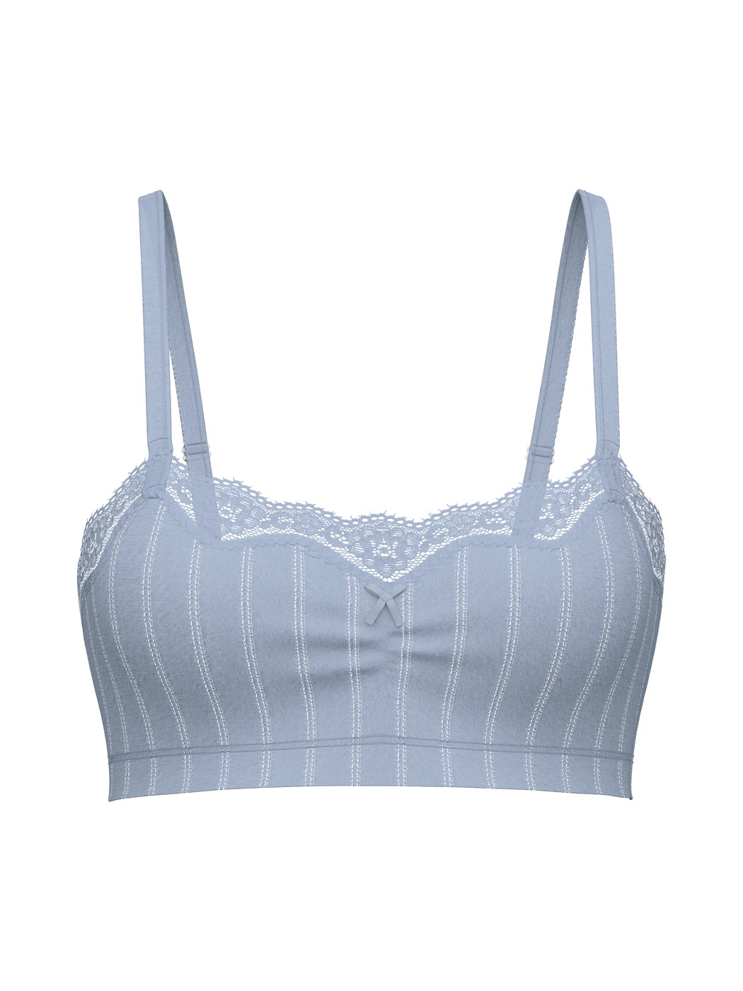Damen - Bustier aus Baumwolle in Blau, Spitze aus Serie Etude Toujours von CALIDA