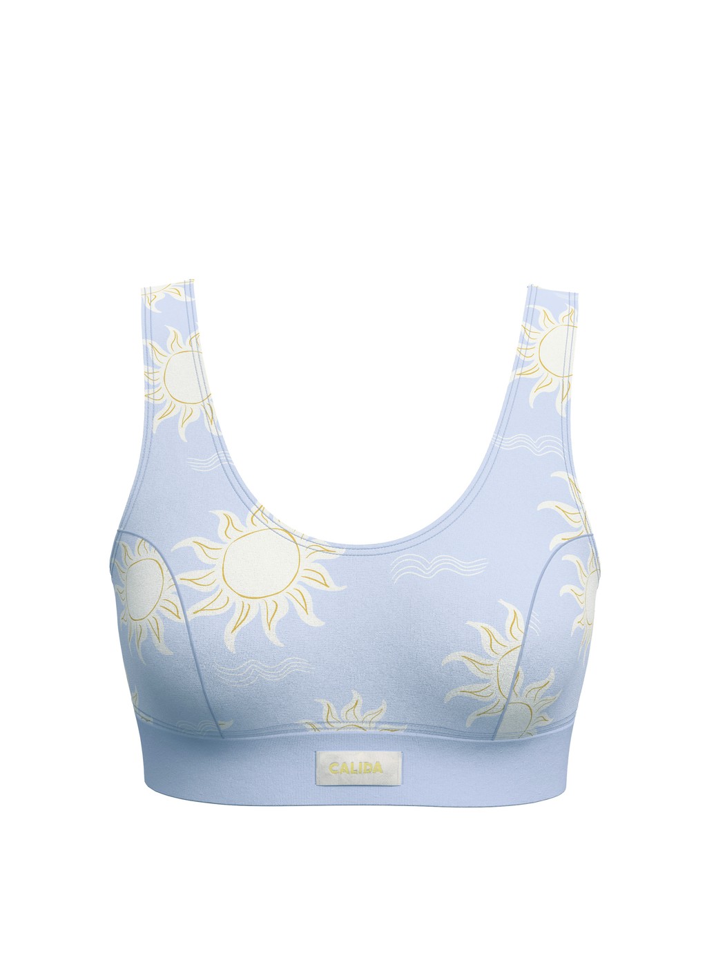 Damen - Bustier mit Softbund aus Baumwolle in Blau, Gemustert aus Serie EDITION 85 von CALIDA