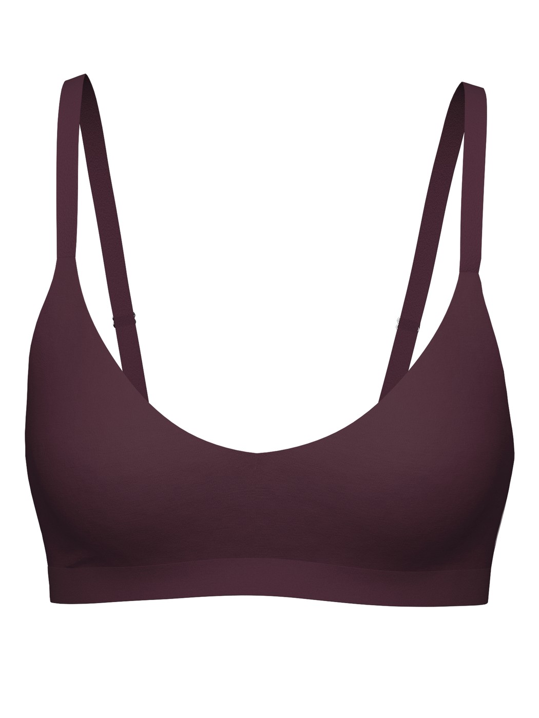 Women - Bustier with adjustable straps & removable pads made of Modal in Red, Unicoloured, from the Natural Skin series by CALIDA