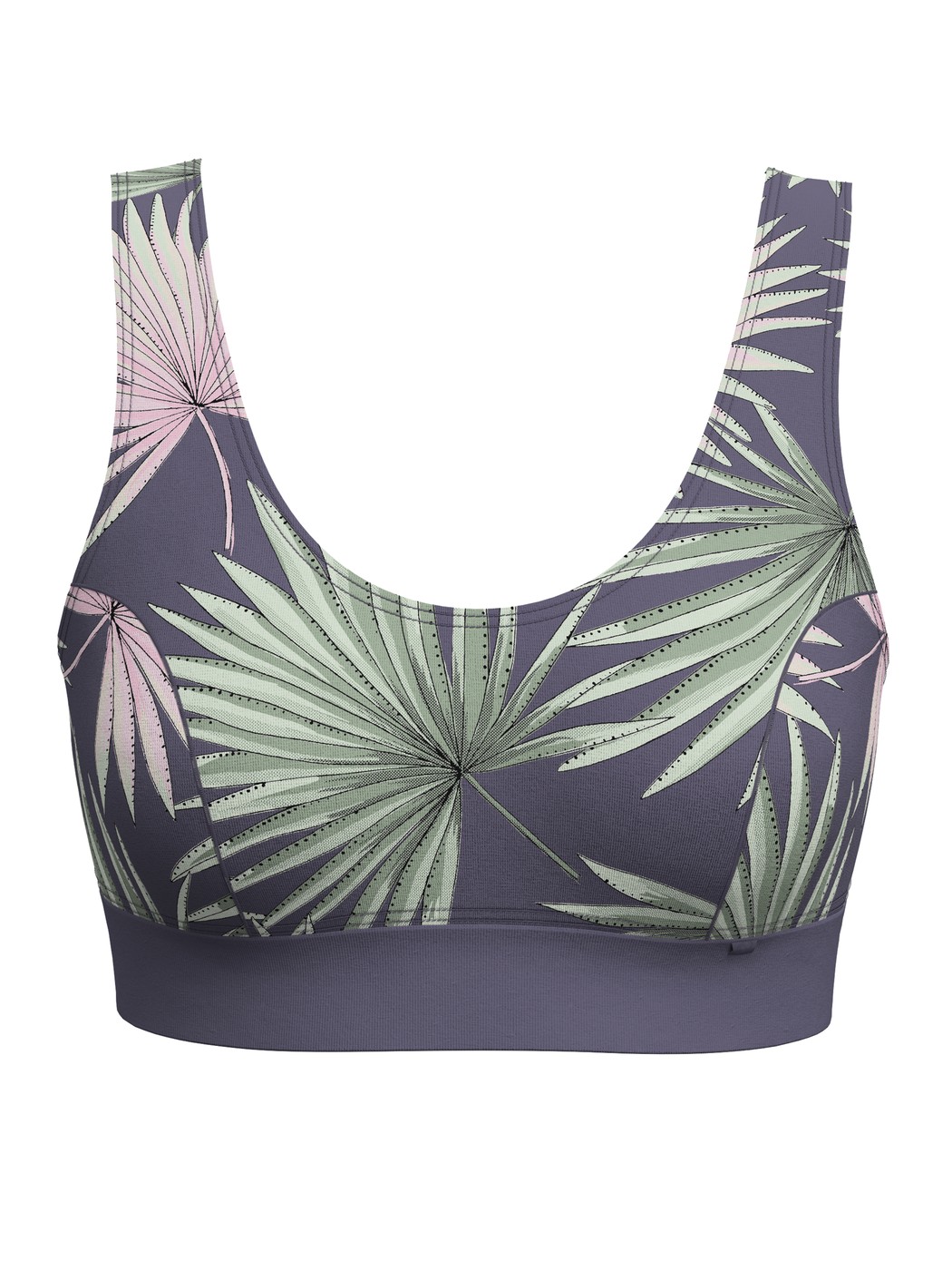 Damen - Bustier mit Softbund aus Baumwolle in Grau, Floral aus Serie Elastic Trend von CALIDA