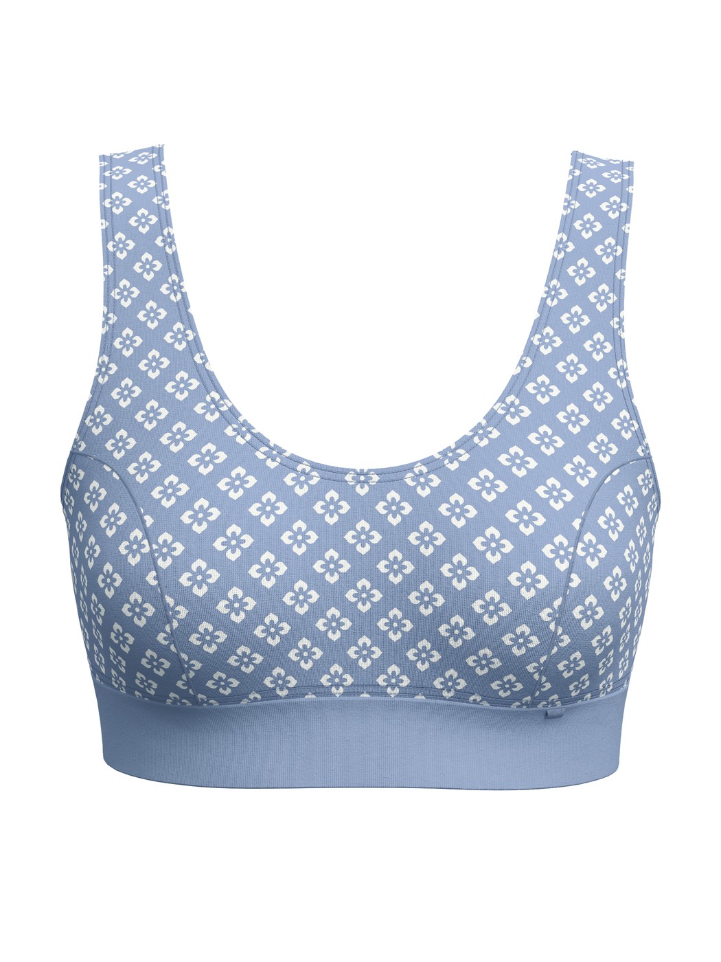 Donna - Bustier in Cotone di colore Blu, A scacchi, della serie Elastic Trend di CALIDA