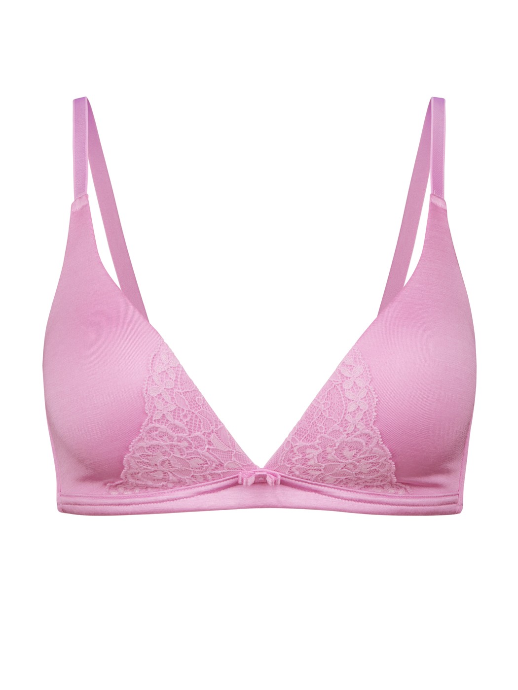 Triangle bra without underwire