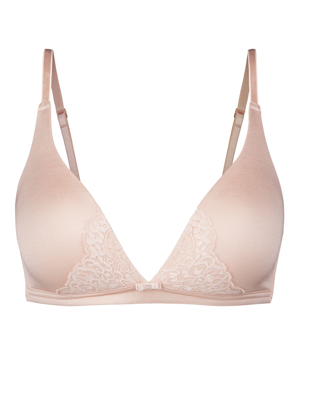 Triangle bra without underwire