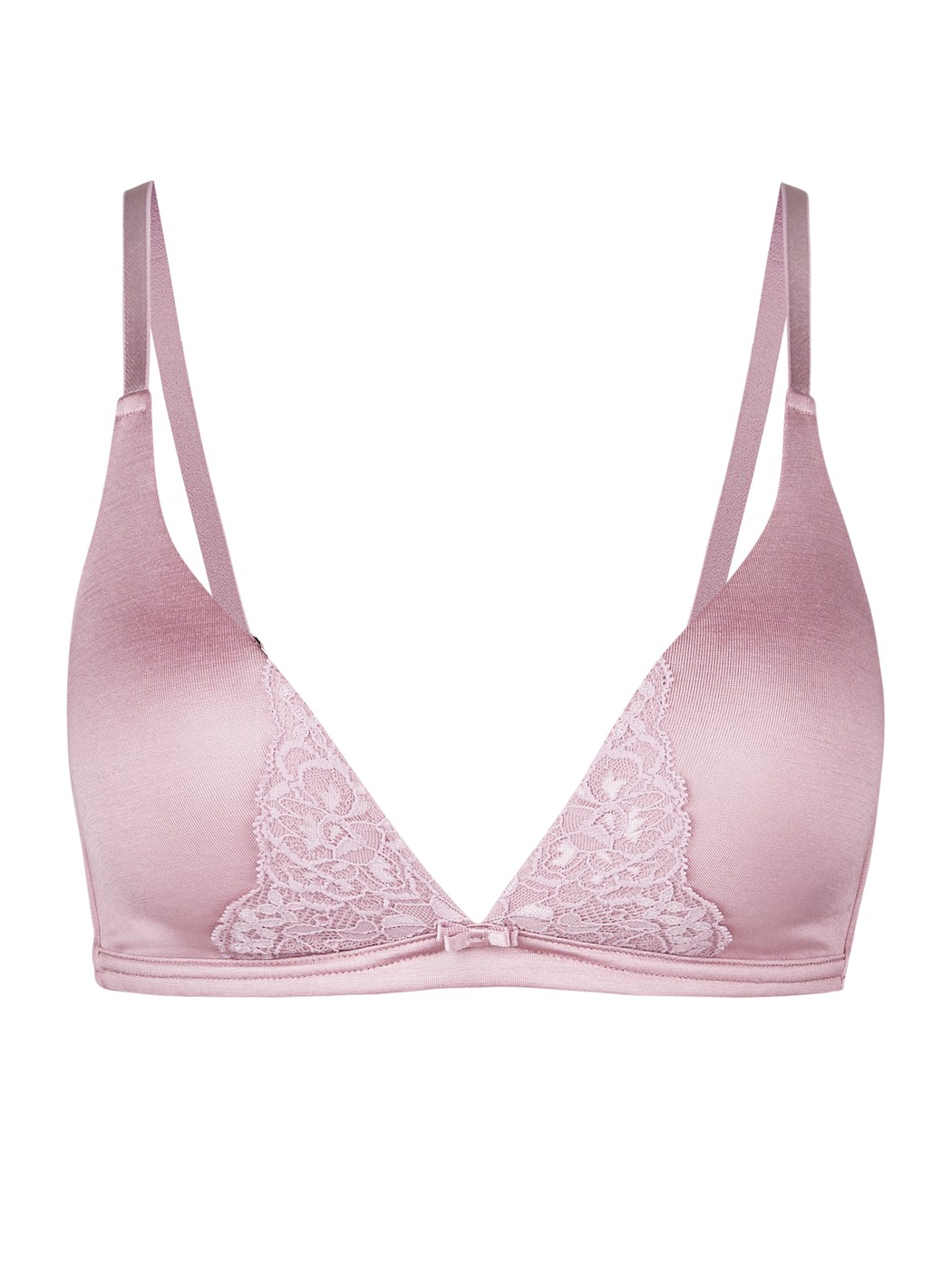 Triangle bra without underwire