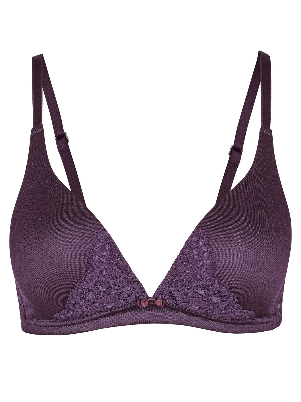 Triangle bra without underwire