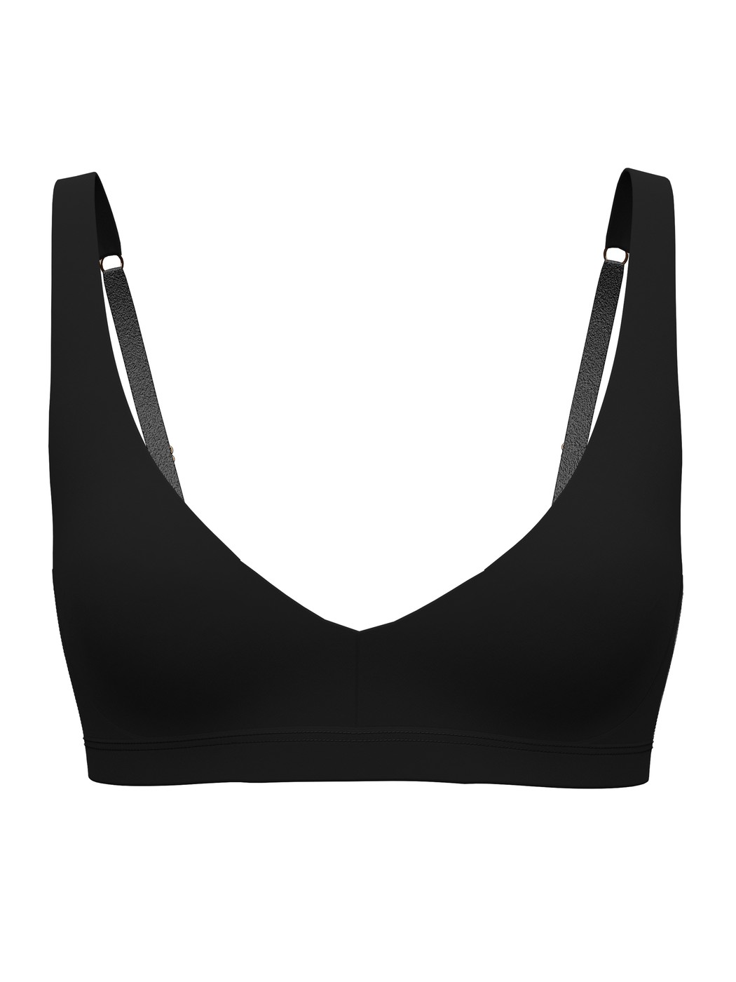 Women - Soft bra made of Polyamide in Black, Unicoloured, from the Sleek Skin series by CALIDA