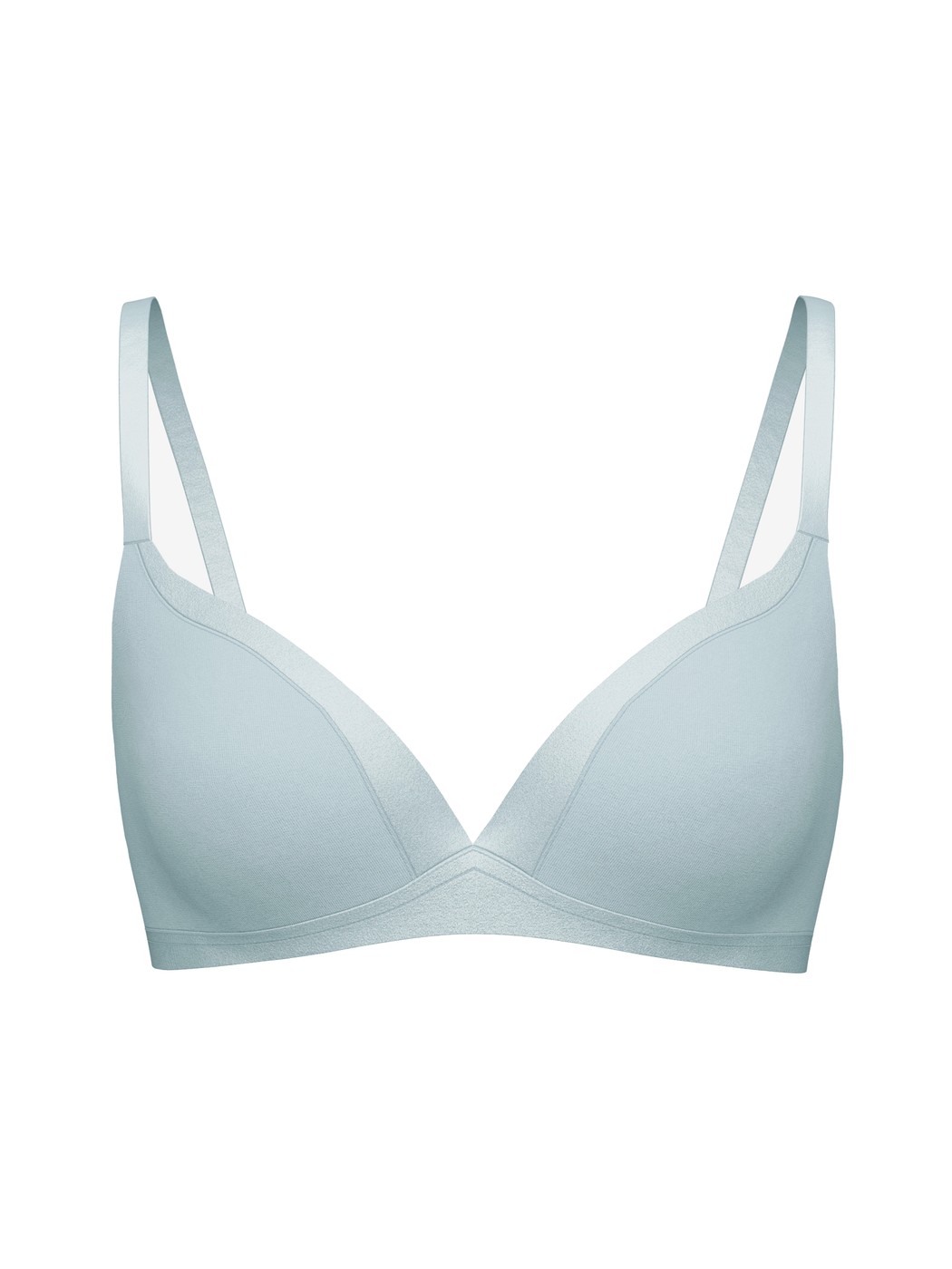 Women - Soft bra without underwire made of Cotton in Blue, Unicoloured, from the Cate series by CALIDA