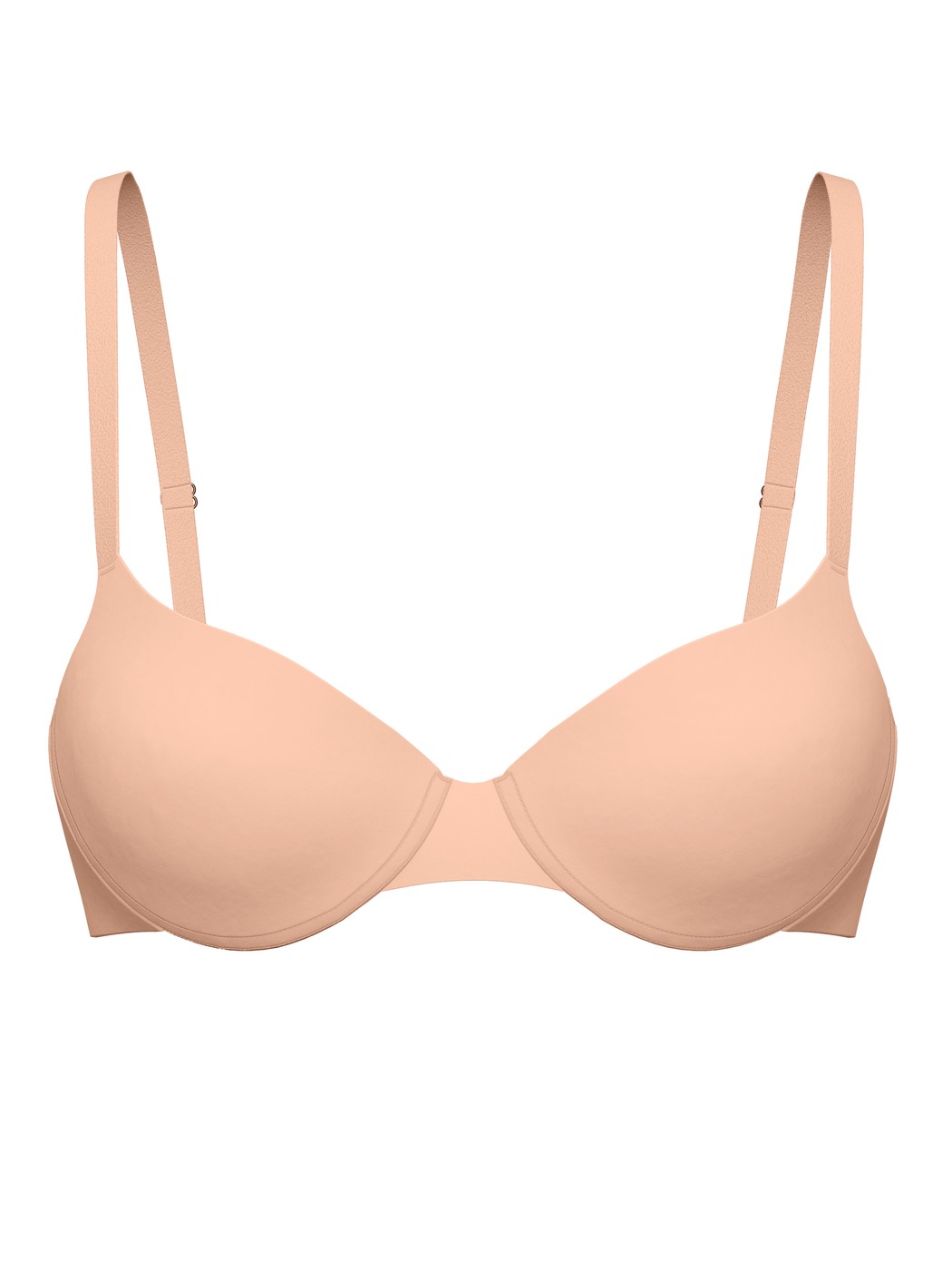 Women - Moulded Bra with Multiway Straps made of Polyamide in Beige, Unicoloured, from the Sleek Skin series by CALIDA