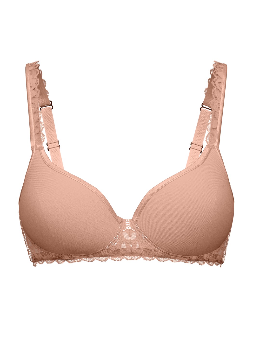 Donna - Reggiseno spaziale in Pizzo di colore Marrone, Pizzo, della serie Natural Comfort Lace di CALIDA