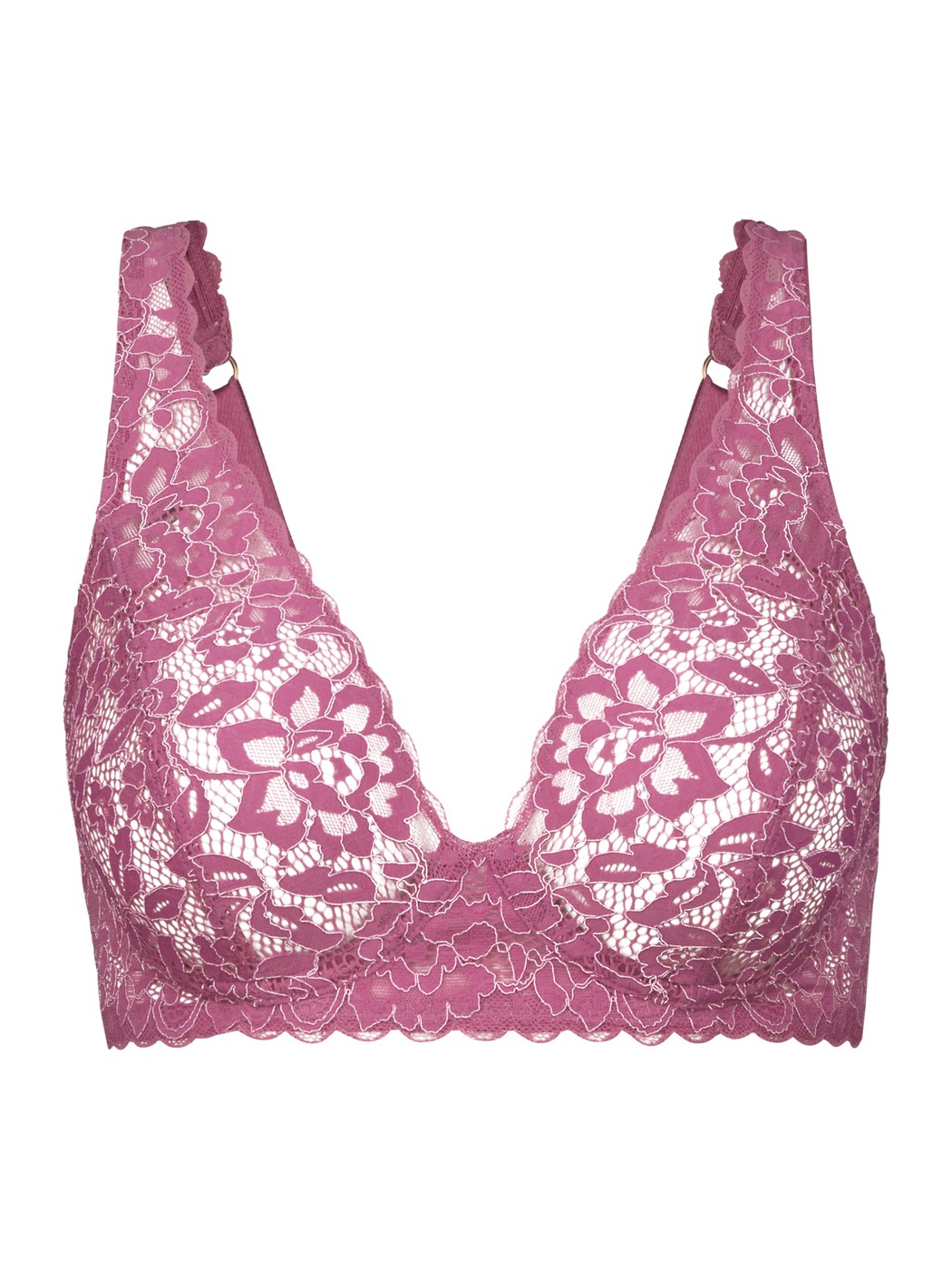 Lace bra without underwires