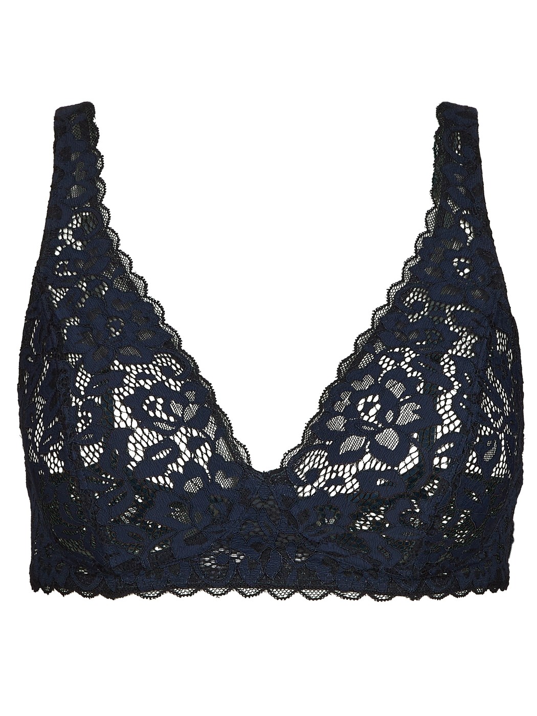 Lace bra without underwires