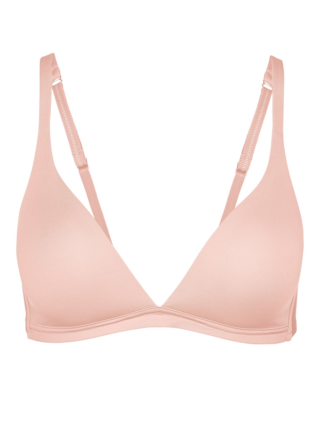 Triangle bra without underwire