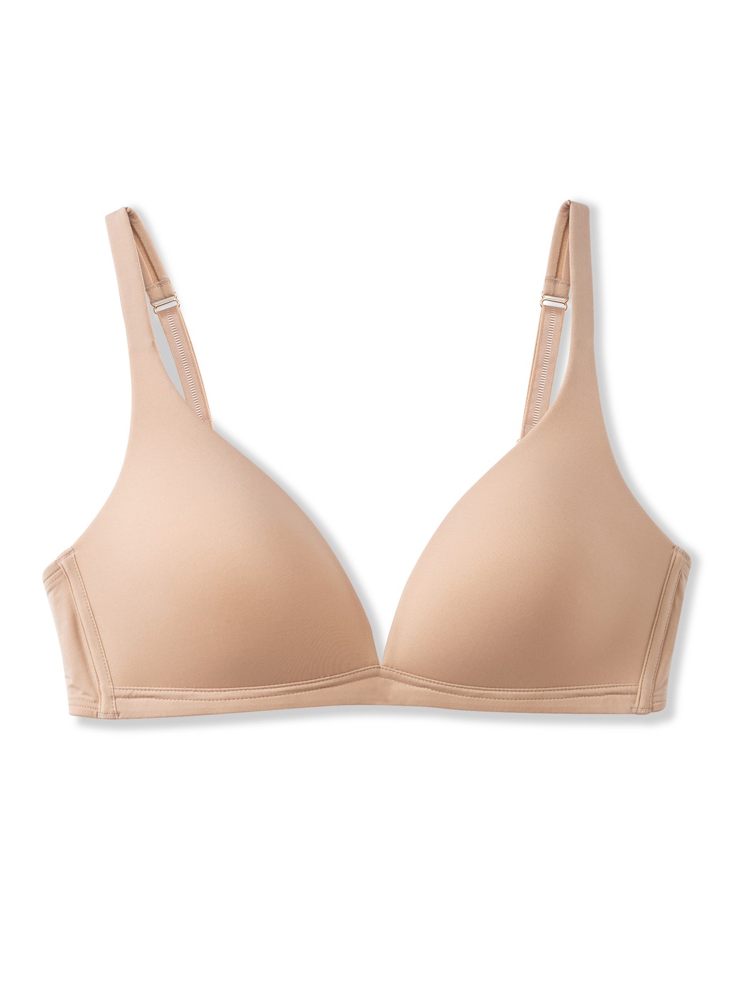 Triangle bra without underwire