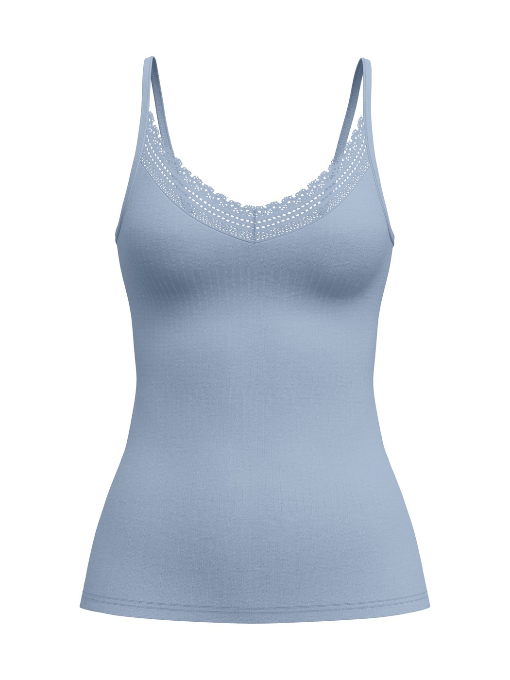 Donna - Top con spalline in Modal di colore Blu, Pizzo, della serie Etude Ajours di CALIDA