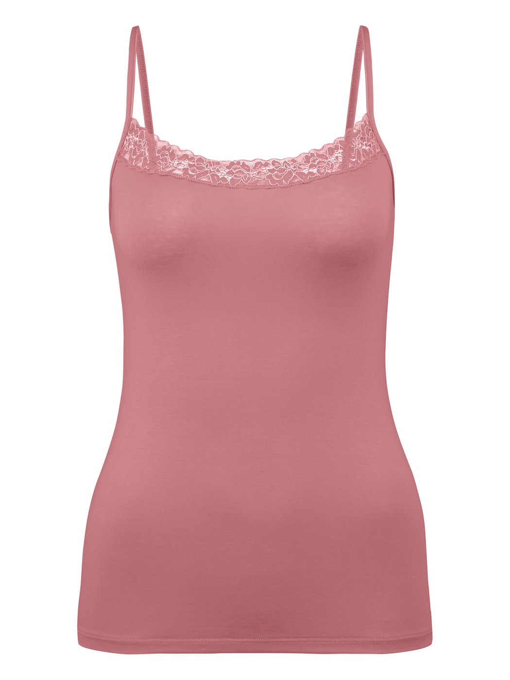 Women - Spaghetti top made of Cotton in Pink, Lace, from the Nat. Comfort Xtra series by CALIDA