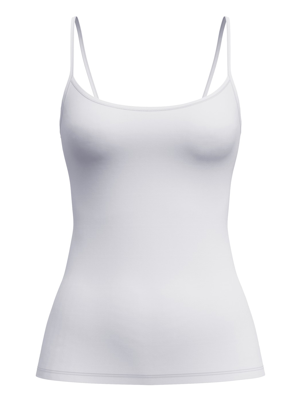 Donna - Top con spalline in Poliammide di colore Bianco, Tinta unita, della serie Sleek Skin di CALIDA