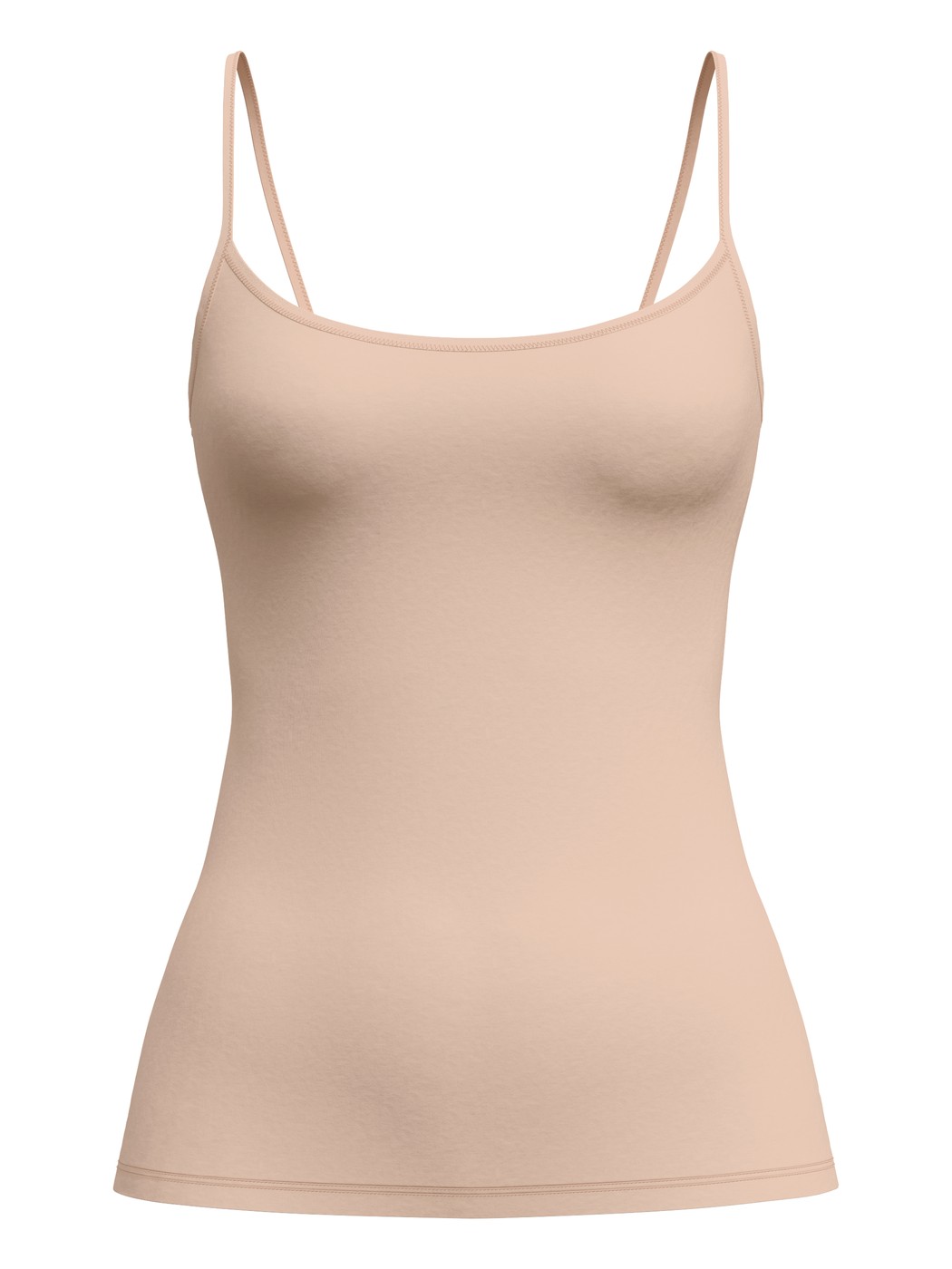 Women - Spaghetti top made of Cotton in Beige, Unicoloured, from the Sleek Skin series by CALIDA