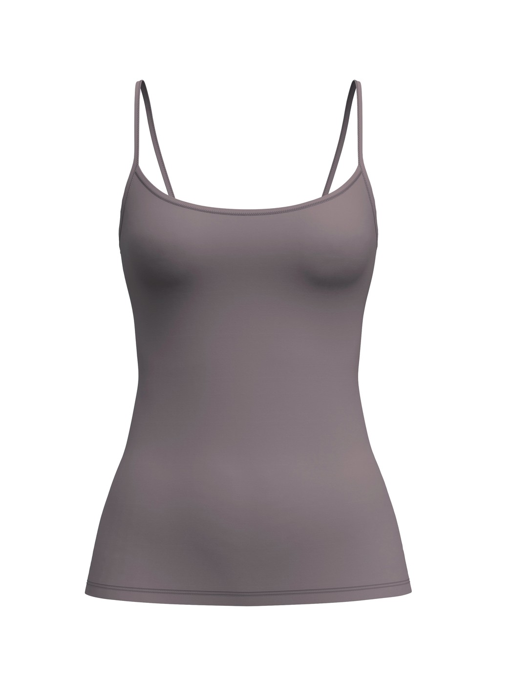 Women - Spaghetti top made of Polyamide in Brown, Unicoloured, from the Sleek Skin series by CALIDA