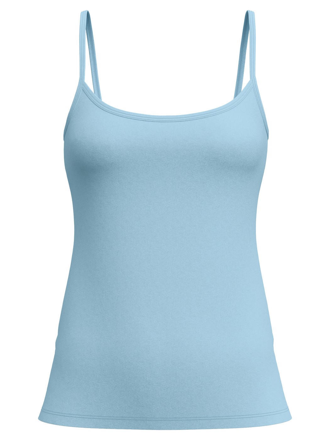 Damen - Spaghetti-Top aus Baumwolle in Blau, Einfarbig aus Serie Essential Cotton von CALIDA