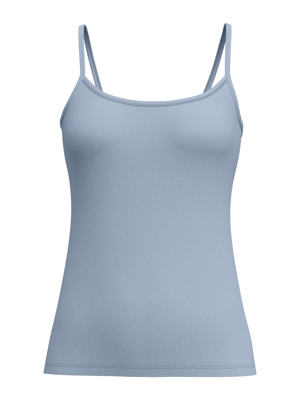Damen - Spaghetti-Top aus Baumwolle in Blau, Einfarbig aus Serie Natural Comfort von CALIDA