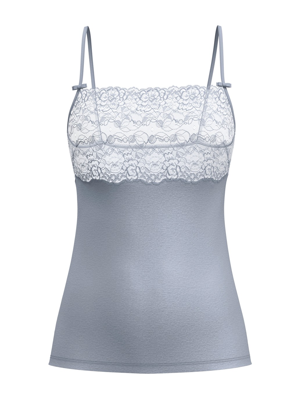 Women - Spaghetti strap top with lace made of Lace in Grey, Lace, from the Sensual Secrets series by CALIDA