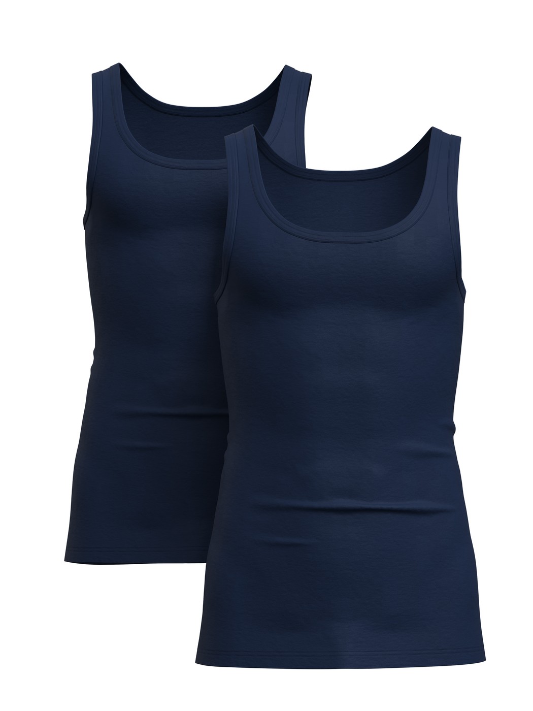 Multipack Herren - Tank-Top, 2er-Pack aus 100% Baumwolle in Blau, Einfarbig aus Serie Twisted Cotton Duo von CALIDA