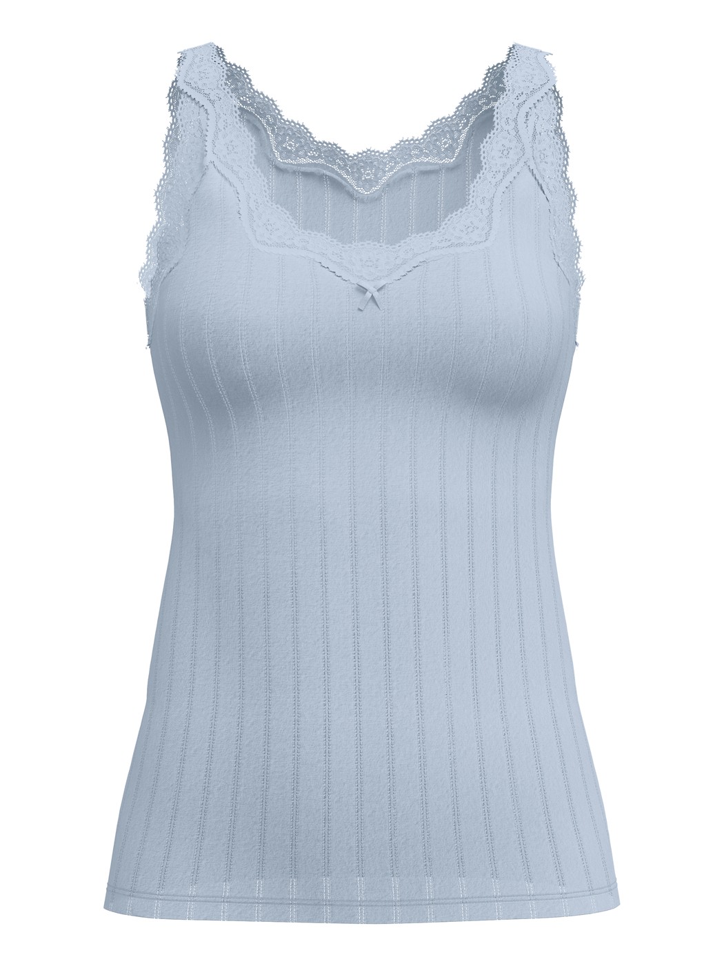 Damen - Tank-Top aus Baumwolle in Blau, Spitze aus Serie Etude Toujours von CALIDA