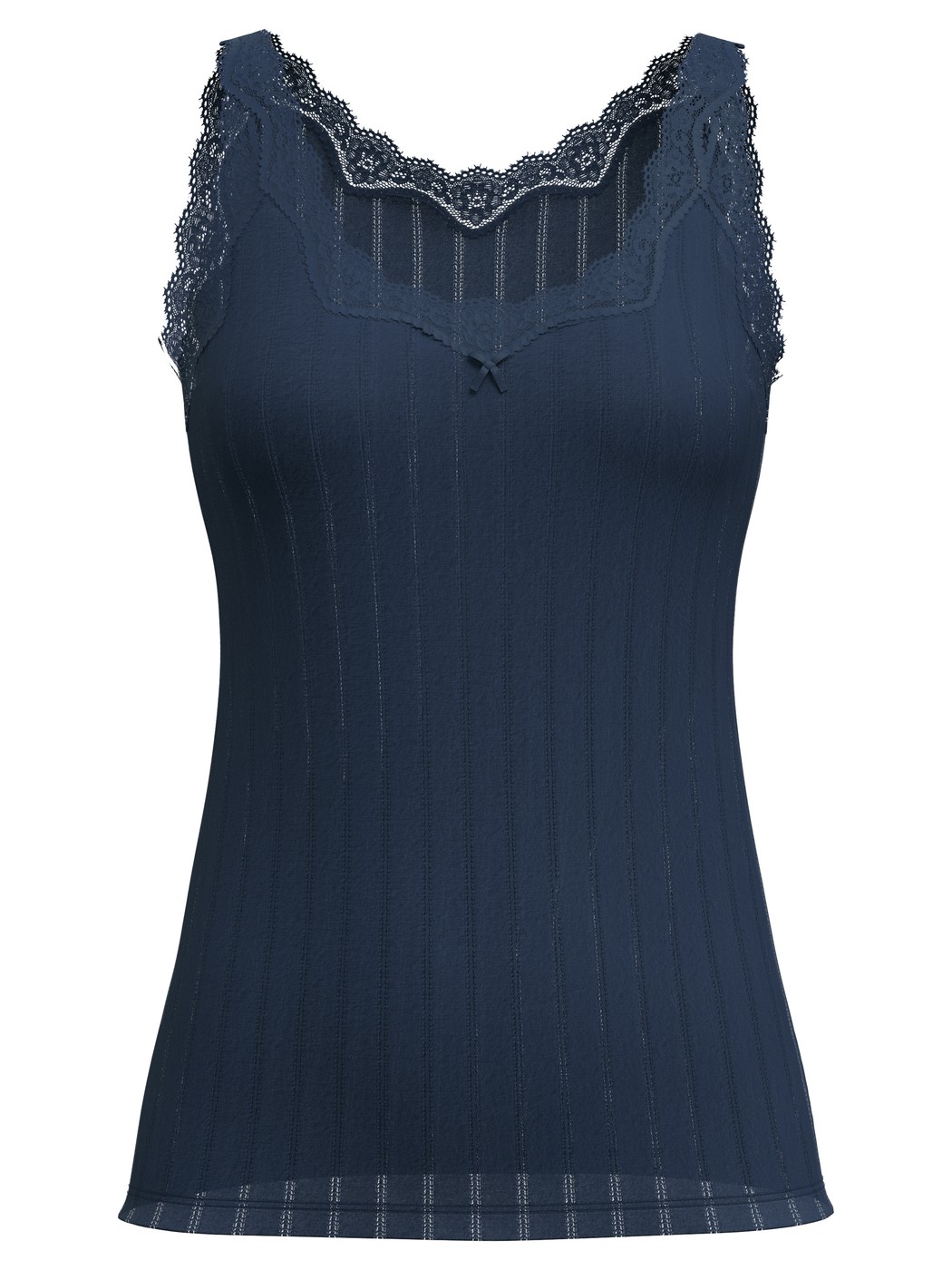 Women - Tank top made of Cotton in Blue, Lace, from the Etude Toujours series by CALIDA