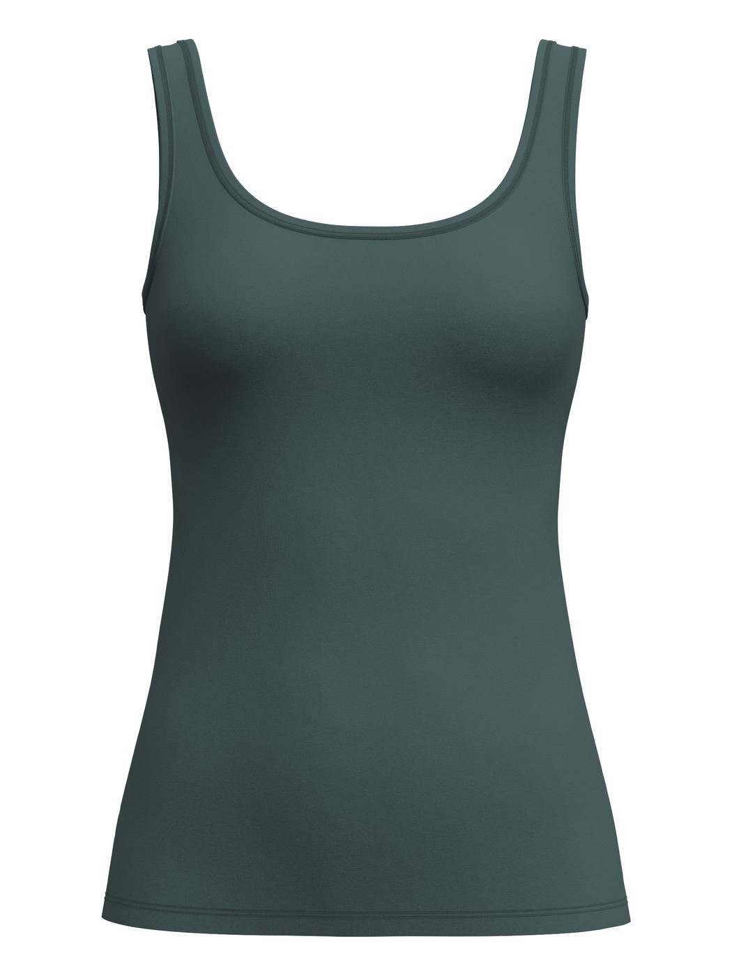 Women - Tank top made of Cotton in Green, Unicoloured, from the Natural Comfort series by CALIDA