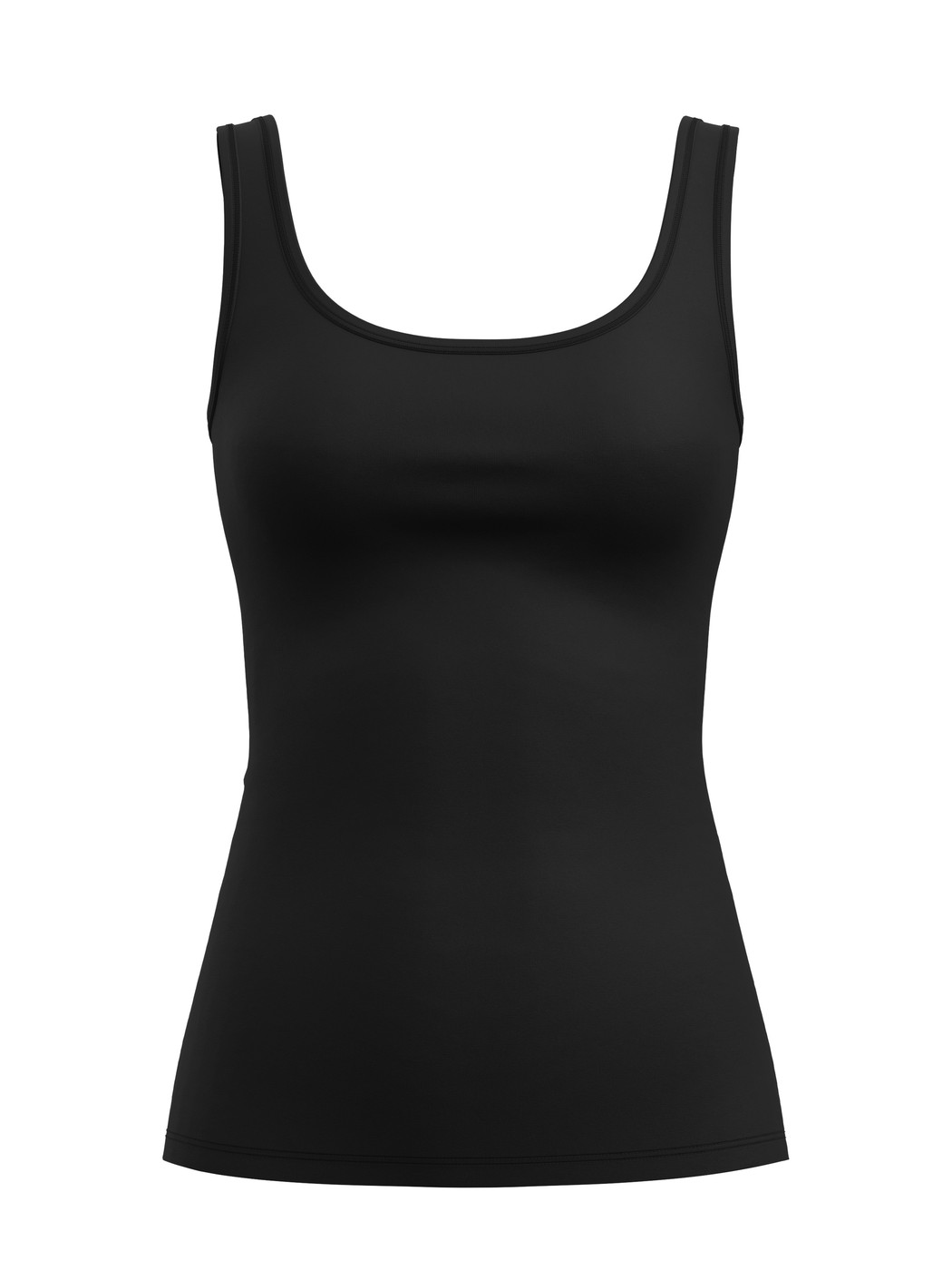 Femme - Débardeur en Coton de couleur Noir, Unicolore, de la série Natural Comfort de CALIDA