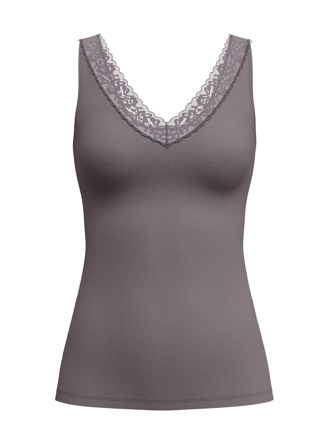 Damen - Tank-Top aus Polyamid in Braun, Spitze aus Serie Natural Comfort Lace von CALIDA
