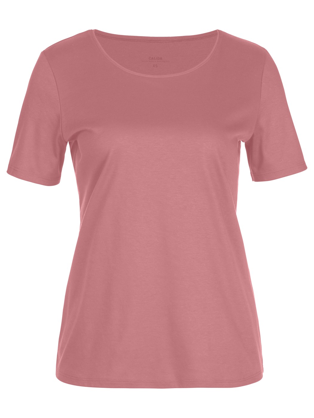 Damen - Kurzarm-Shirt aus 100% Baumwolle in Rosa, Einfarbig aus Serie Favourites Xtra von CALIDA