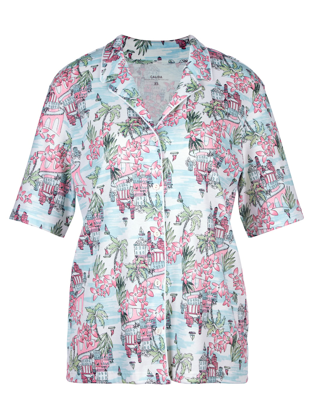 Shirt short sleeve, buttoned through