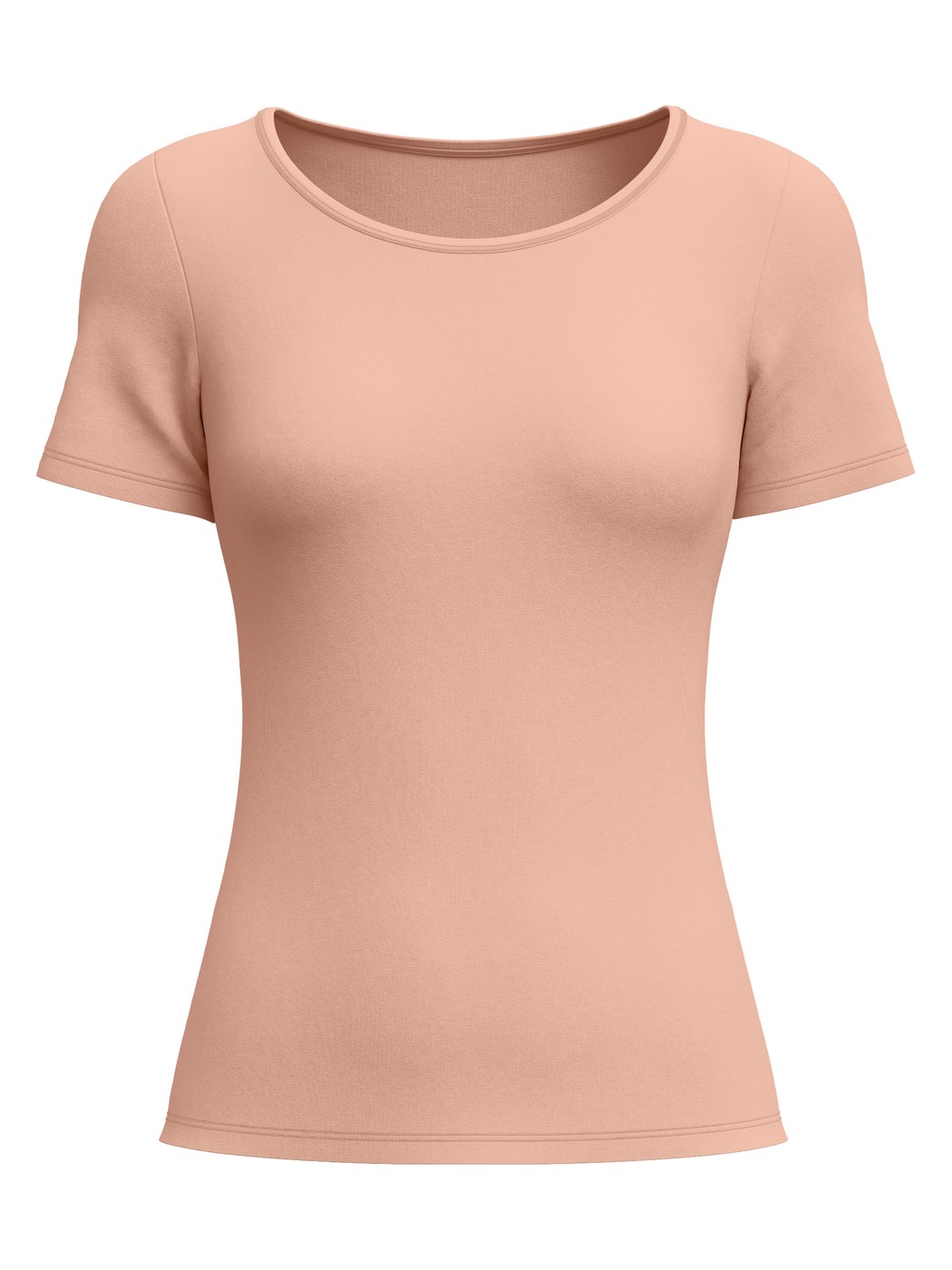 Femme - T-shirt á manches courtes en Coton de couleur Marron, Unicolore, de la série Natural Comfort de CALIDA