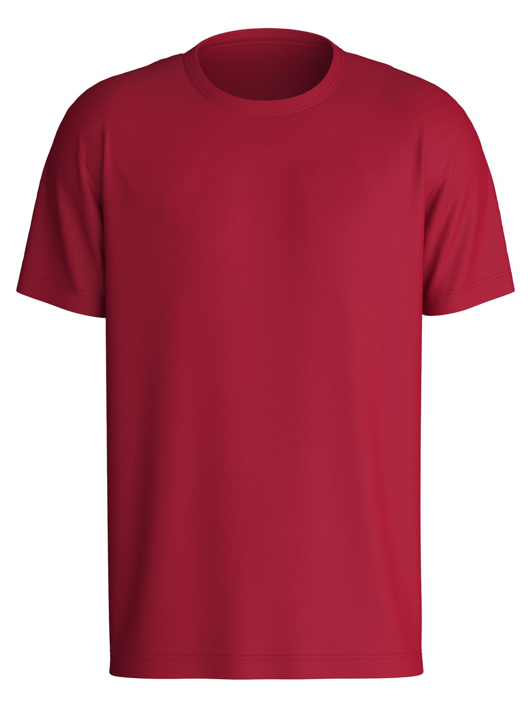 Men - Short-sleeved shirt made of 100% Cotton in Red, Unicoloured, from the Remix Basic Sleep series by CALIDA