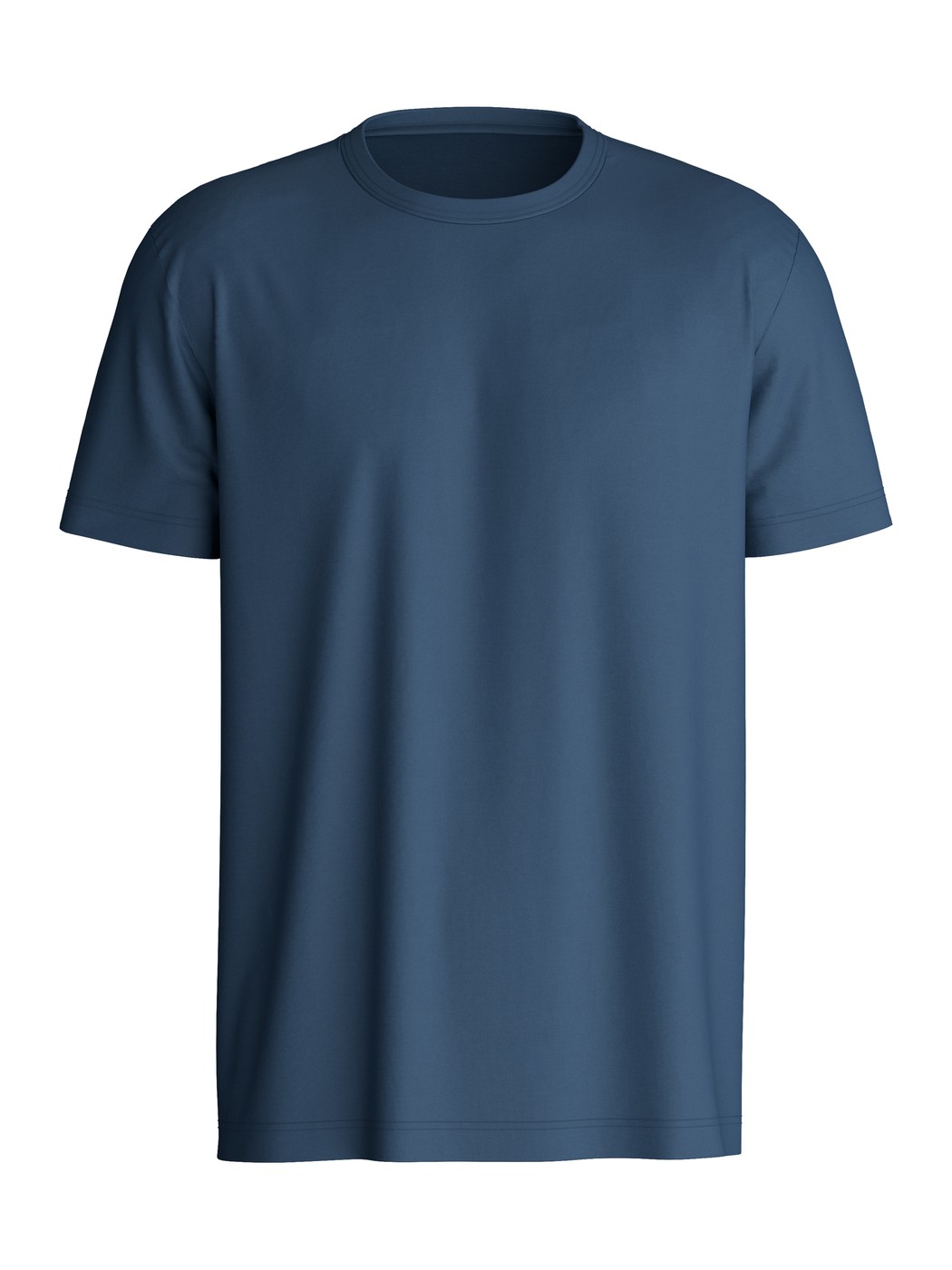 Men - Short-sleeved shirt made of 100% Cotton in Blue, Unicoloured, from the RMX Sleep Holiday series by CALIDA