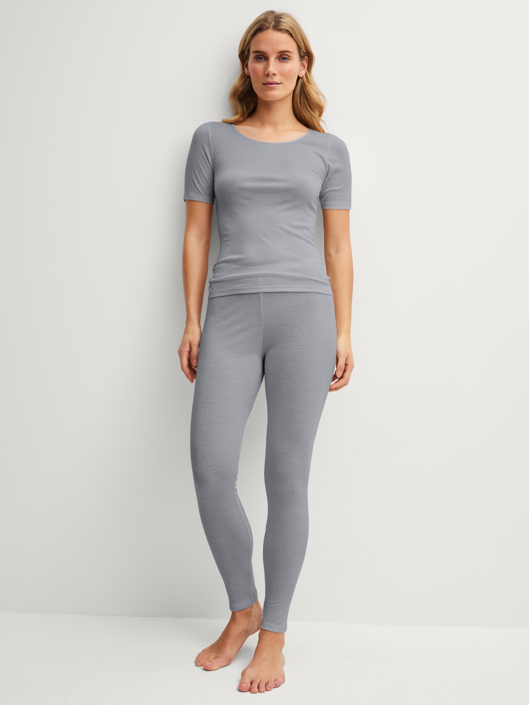 Women model is wearing  made of Wool in Grey, Unicoloured from the True Confidence series by CALIDA, Outfit