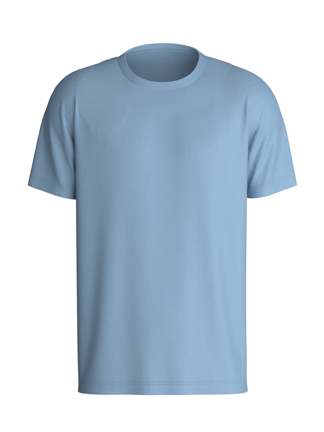 Men - Short-sleeved shirt made of Cotton in Blue, Unicoloured, from the RMX Sleep Free series by CALIDA