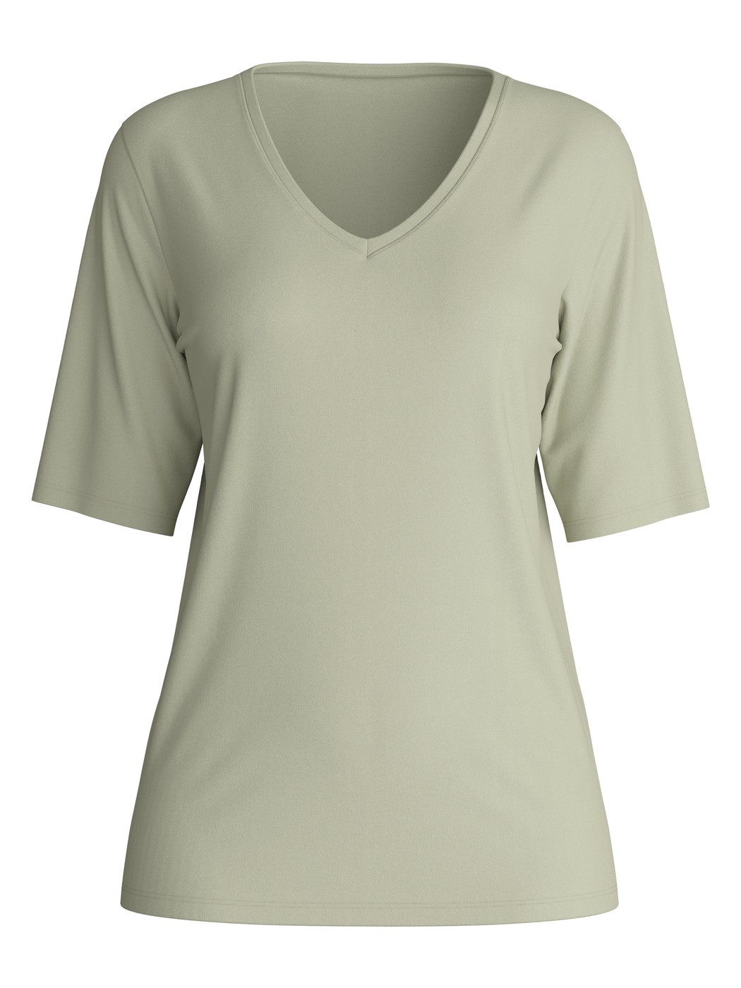 Femme - T-shirt à manches courtes en 100% coton de couleur Vert, Unicolore, de la série Favourites Arts de CALIDA