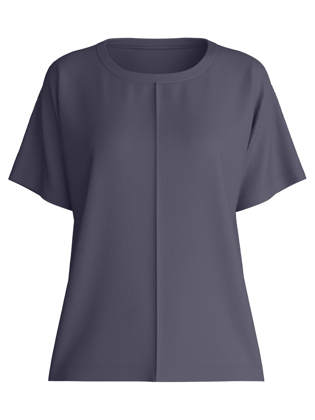 Femme - T-shirt à manches courtes en Modal de couleur Bleu, Unicolore, de la série Natural Loungewear de CALIDA