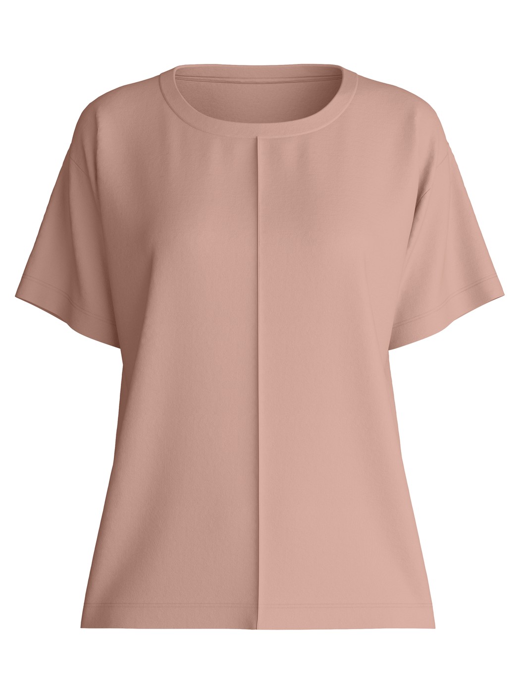 Femme - T-shirt à manches courtes en Modal de couleur Marron, Unicolore, de la série Natural Loungewear de CALIDA