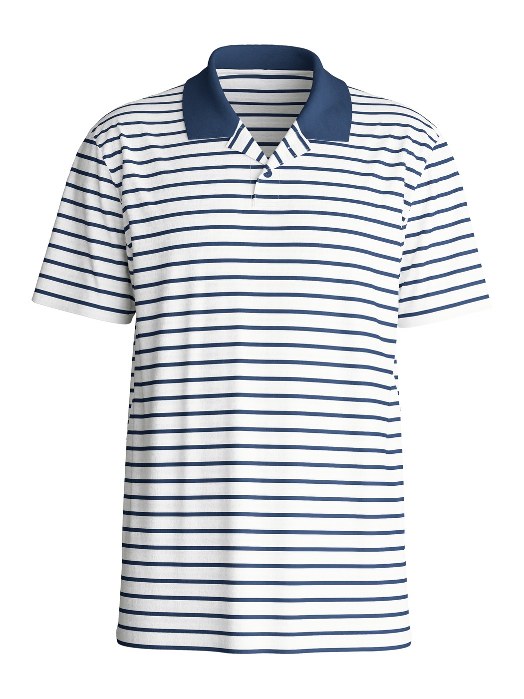 Homme - polo en 100% coton de couleur Bleu, Rayée, de la série RMX Lounge Journey de CALIDA