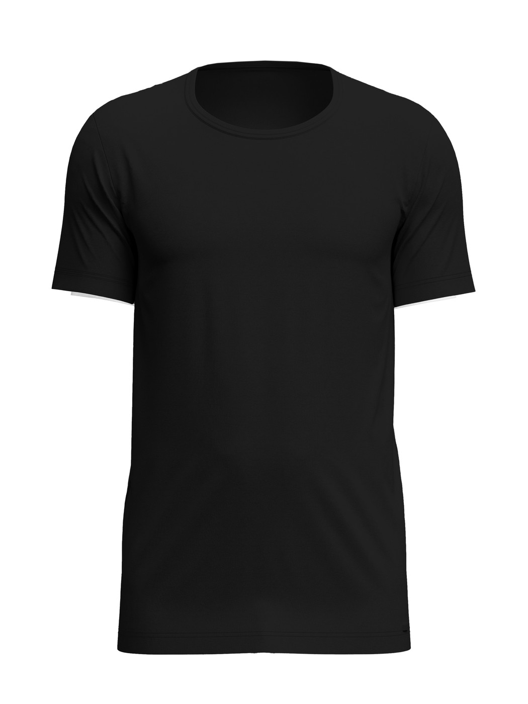 Homme - T-Shirt en Lyocell de couleur Noir, Unicolore, de la série Focus de CALIDA